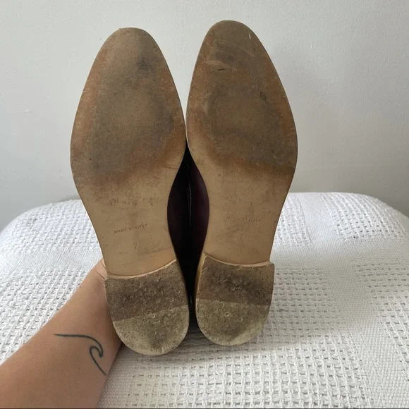 EVERLANE | Burgundy Leather Modern Loafers Sz 7 - Picture 5 of 5